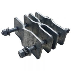 Galvanised Antenna Clamp. Parallel, Heavy Duty